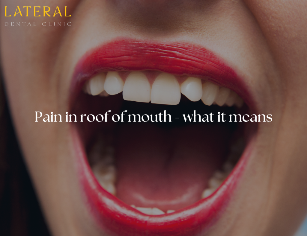 pain in roof of mouth - what it means